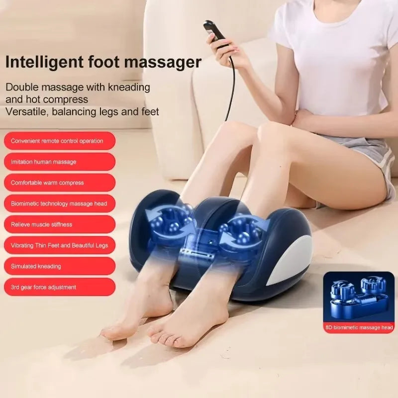 Medical Foot & Leg Massager - Shiatsu Heat Therapy Pain Relief