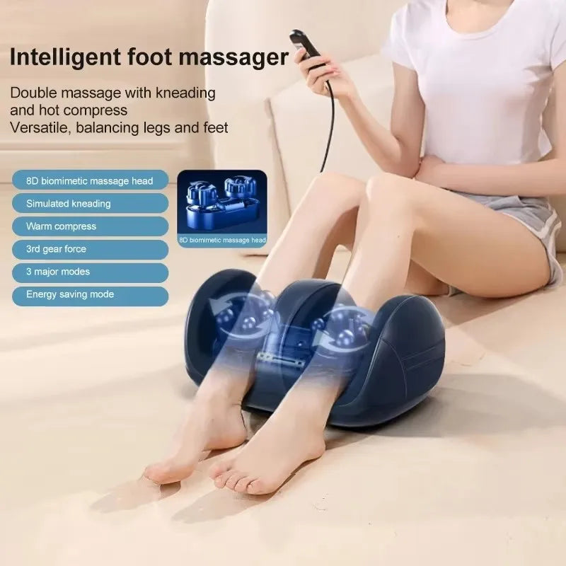 Medical Foot & Leg Massager - Shiatsu Heat Therapy Pain Relief